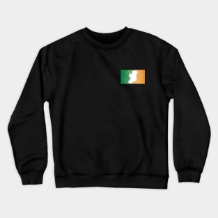 Ireland map in Irish flag colors distressed style Crewneck Sweatshirt